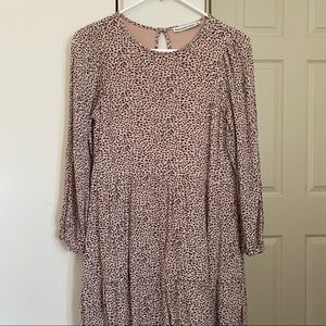 Abercrombie Longsleeve Babydoll Animal Print Dress